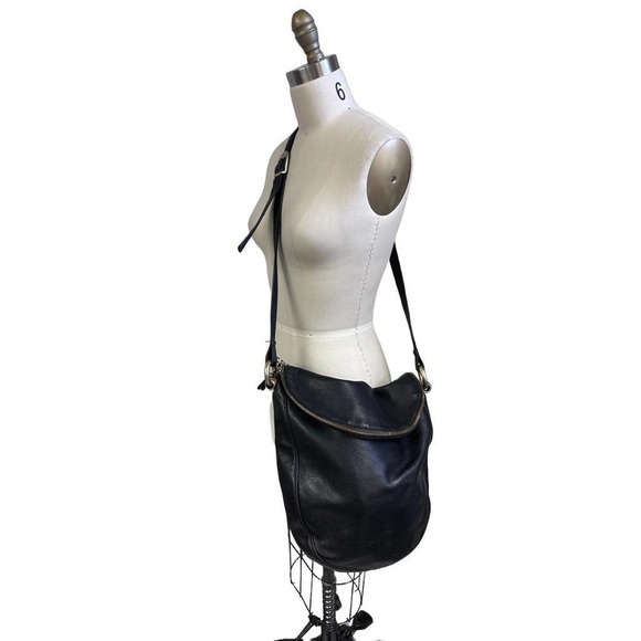 PLINIO VISONA MADE IN ITALY LEATHER PURSE Shoulder bag Zipper Detail - Picture 2 of 7